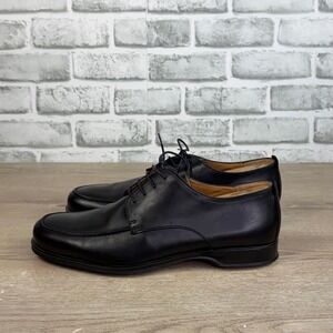 Coach Black Leather Apron Toe Derby Dress Shoes 9D